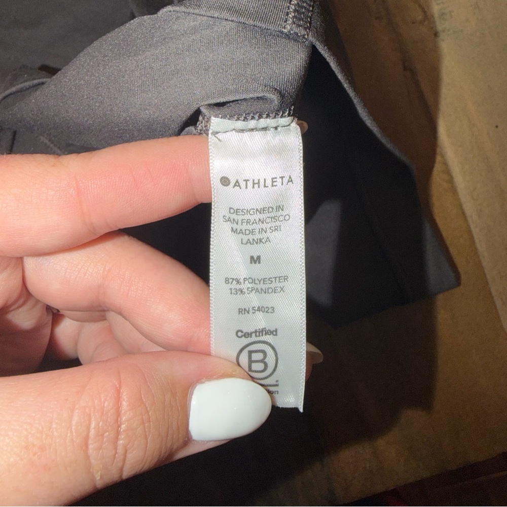 Dark Grey Athleta Crossback Tank Top - Picture 2 of 4